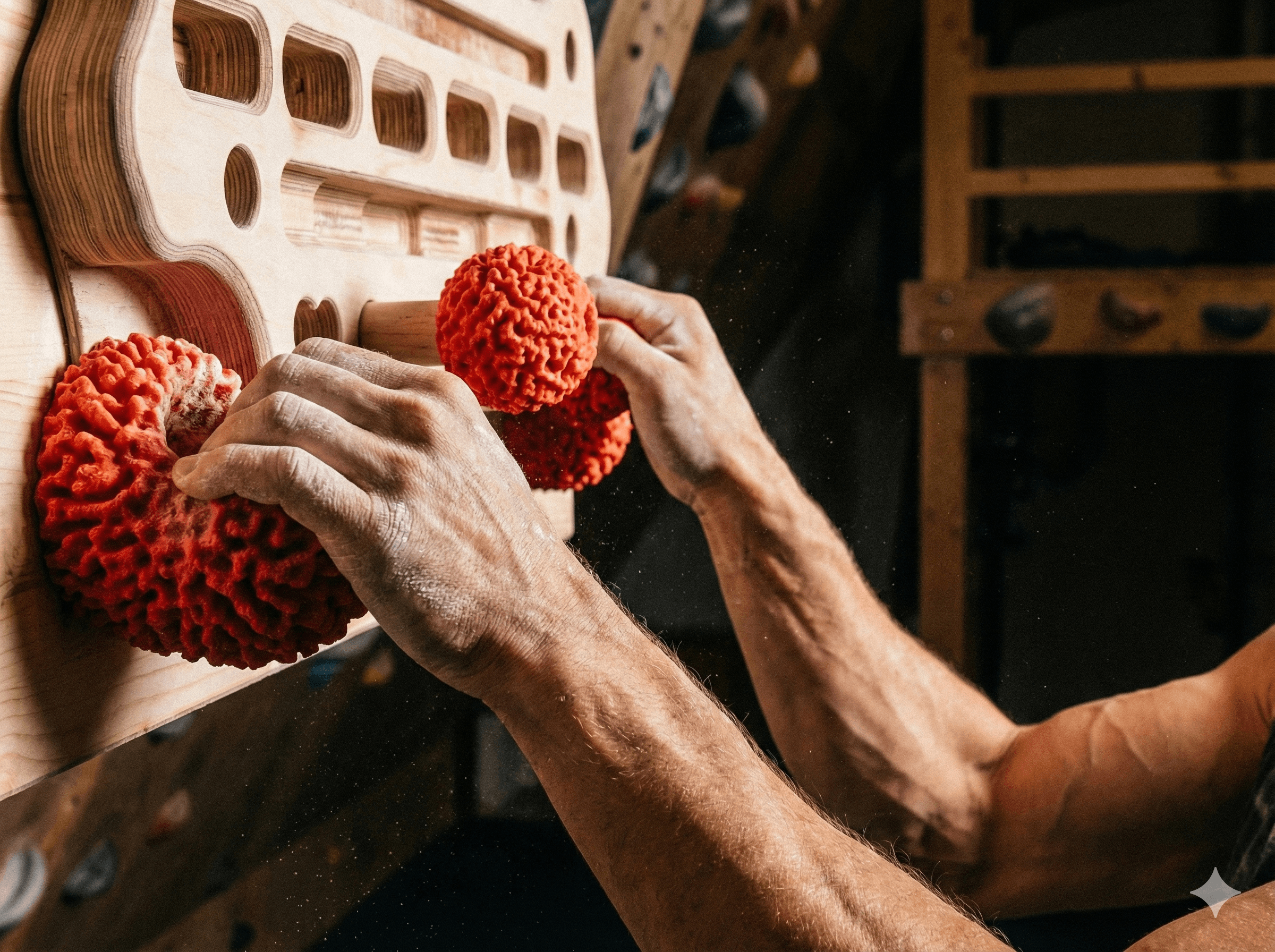 FrictionForm textured grip training equipment for climbers - modular pegboard grips and skin conditioning system